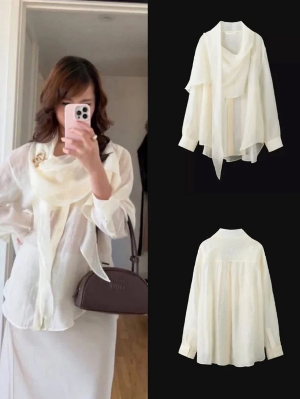 ZARA ZW COLLECTION HANDKERCHIEF SHIRT